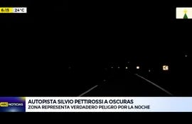 Autopista Silvio Pettirossi a oscuras
