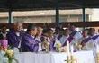 El obispo de la diócesis de San Juan Misiones, Pedro Collar Noguera presidió la misa en sexto día del novenario de la Virgen de Caacupé.