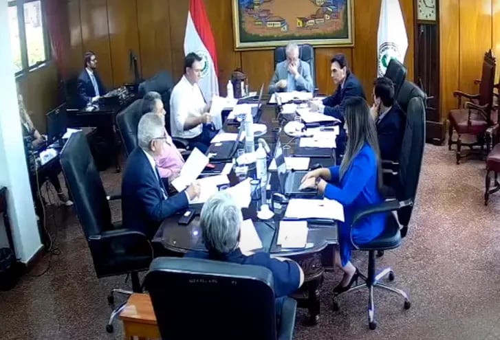 Captura de pantalla de la sesión de hoy del Consejo de Administración del IPS.