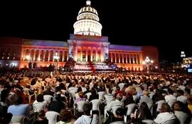 Gala frente al Capitolio por el aniversario 500 de La Habana.
