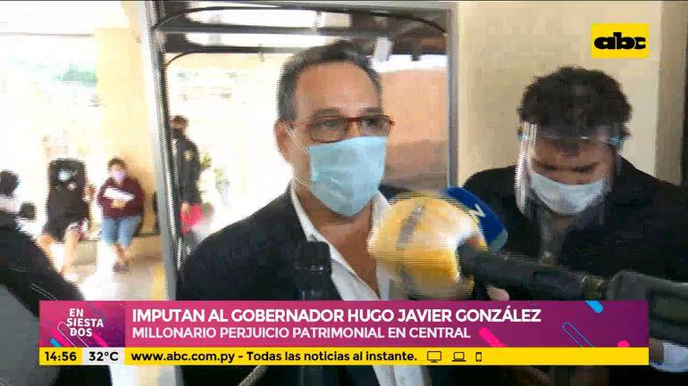 Hugo Javier González, gobernador de Central (ANR, cartista). Está imputado por lesión de confianza y otros delitos.