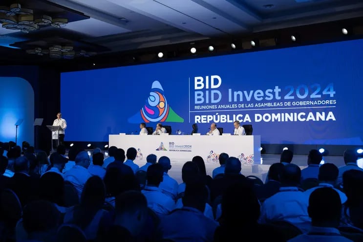 Vista general de la Asamblea de Gobernadores del Banco Interamericano de Desarrollo (BID), este sábado en Punta Cana (República Dominicana).