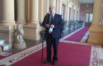 El senador Abel González en Palacio de López este martes.