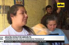 Araceli Sosa dice que siempre estuvo con la conciencia tranquila