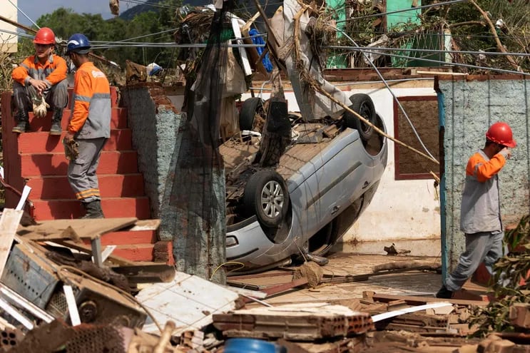 El ciclón que azotó a la localidad de Roca Sales, Río Grande do Sul, dejó al menos 39 fallecidos y pérdidas milloanarias.  (AFP)