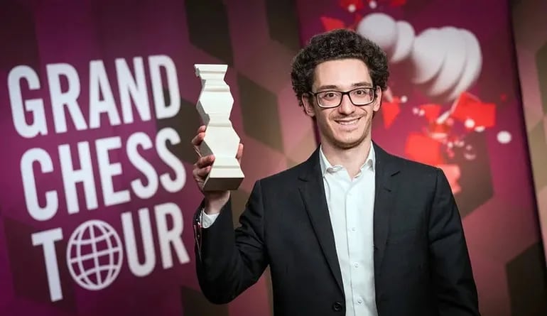 Fabiano Caruana, ganador en Bucarest 2023 (Foto Lennart Ootes Grand Chess Tour).