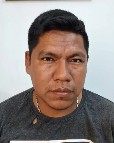 Derlis Fermín López Ortiz, líder indígena detenido en la Agrupación Especializada.