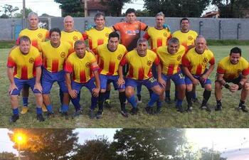 Finalistas del torneo de la mutual de exfutbolistas del Paraguay.