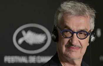 El cineasta alemán Wim Wenders durante la conferencia de presenta de su película "Perfect Days" en el Festival de Cannes.