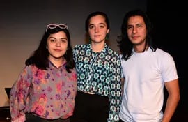 Mar Pérez, Diana Quiñónez y Bruno Muñóz.