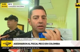 Pedro Alliana, diputado colorado, indicó que exigen que se esclarezca el asesinato del fiscal Marcelo Pecci en Colombia.