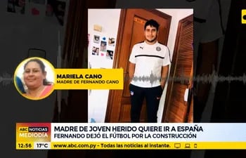 Madre de joven herido tras derrumbe quiere viajar a España