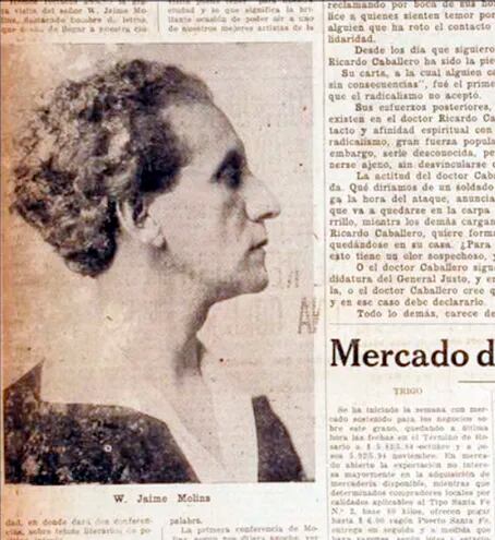 Fotografía de Wenceslao Jaime Molins en el periódico santafesino El Orden, martes 29 de setiembre de 1931, p. 4.