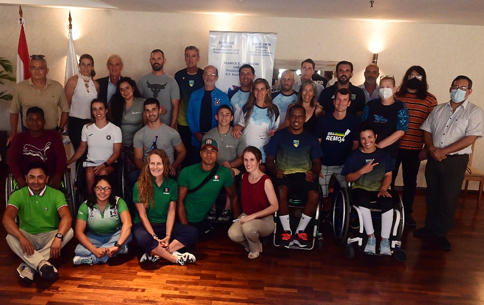 Recepción de las delegaciones paralímpicas de remo, el viernes, en el Hotel Guaraní.