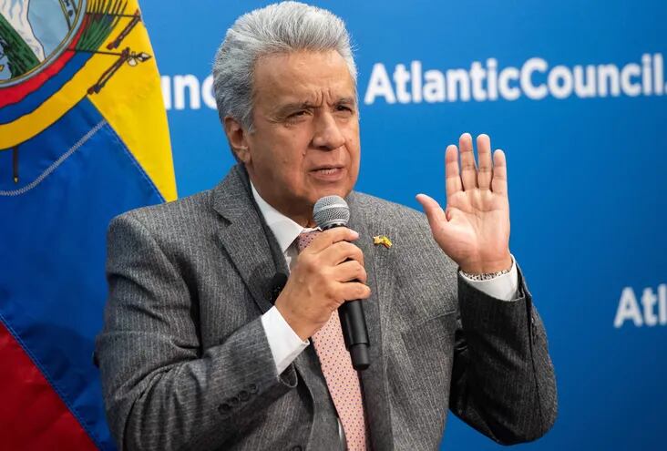 El expresidente de Ecuador, Lenin Moreno, comisionado por la OEA a Paraguay, deberá presentar ante la Corte de su país. (AFP)