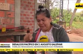Desalojo pacífico en J.  Augusto Saldívar