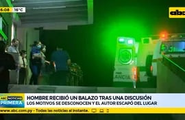 Asunción: hombre recibió un balazo tras una discusión